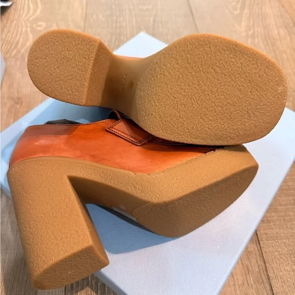 Prada Women’s Tan Leather Loafers - Picture 4 of 5